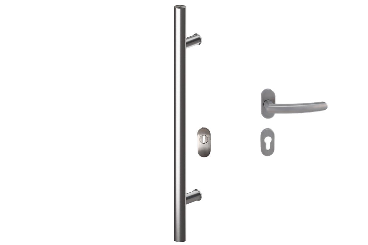 Handle H2 + Key K1 + Security Escutcheon PZ60